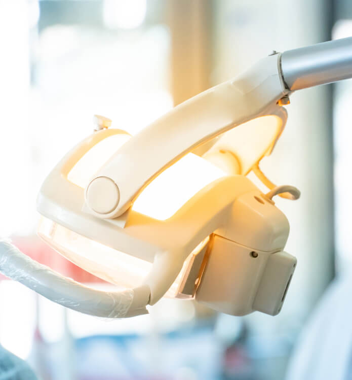 light above a dental chair