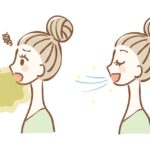 woman with halitosis, bad breath